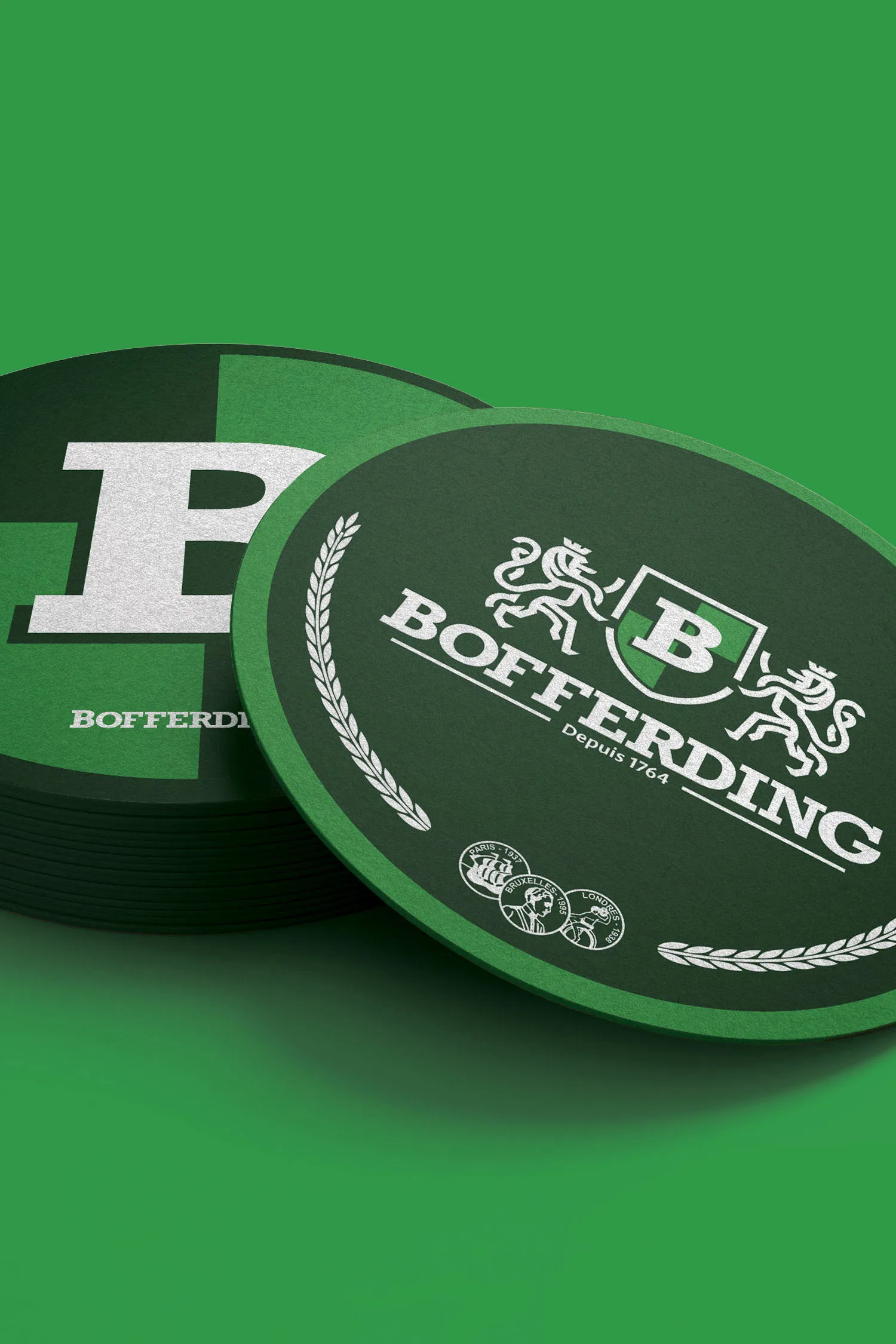 Bofferding beer coaster design