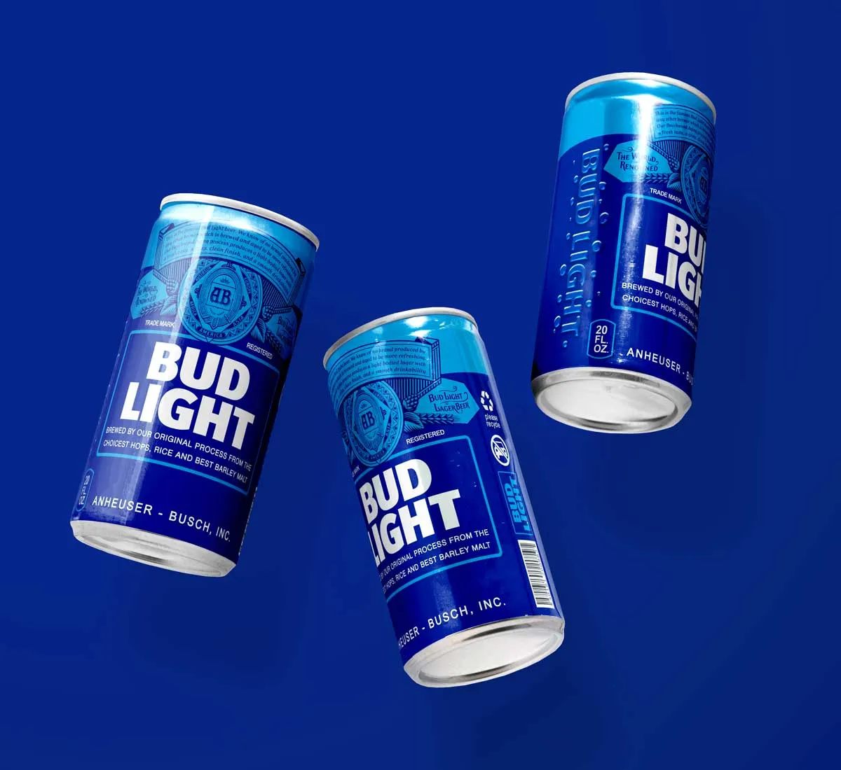 Soda can mockup with Bud Light design