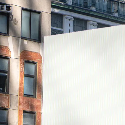 Close-up of NYC billboard mockup showing LED effect