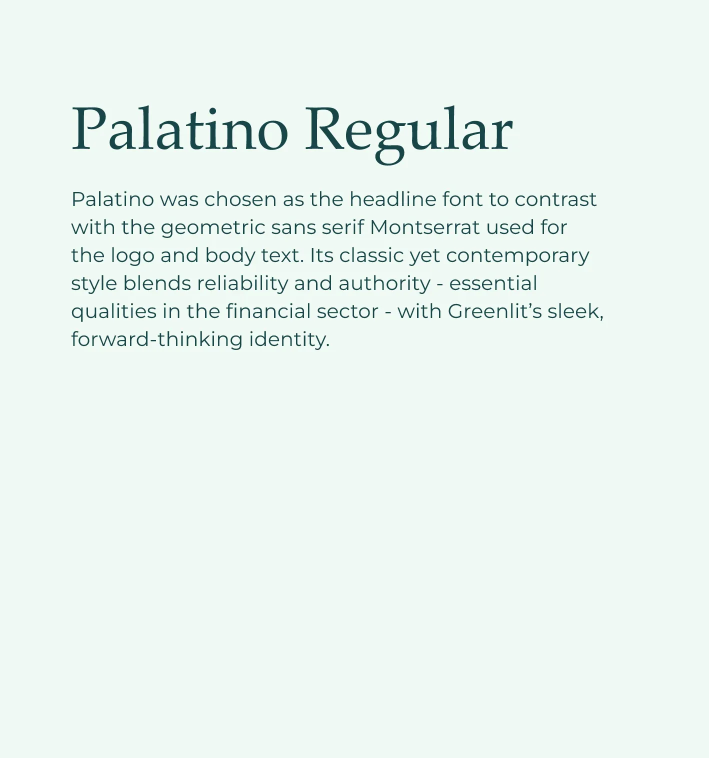 Greenlit brand typography