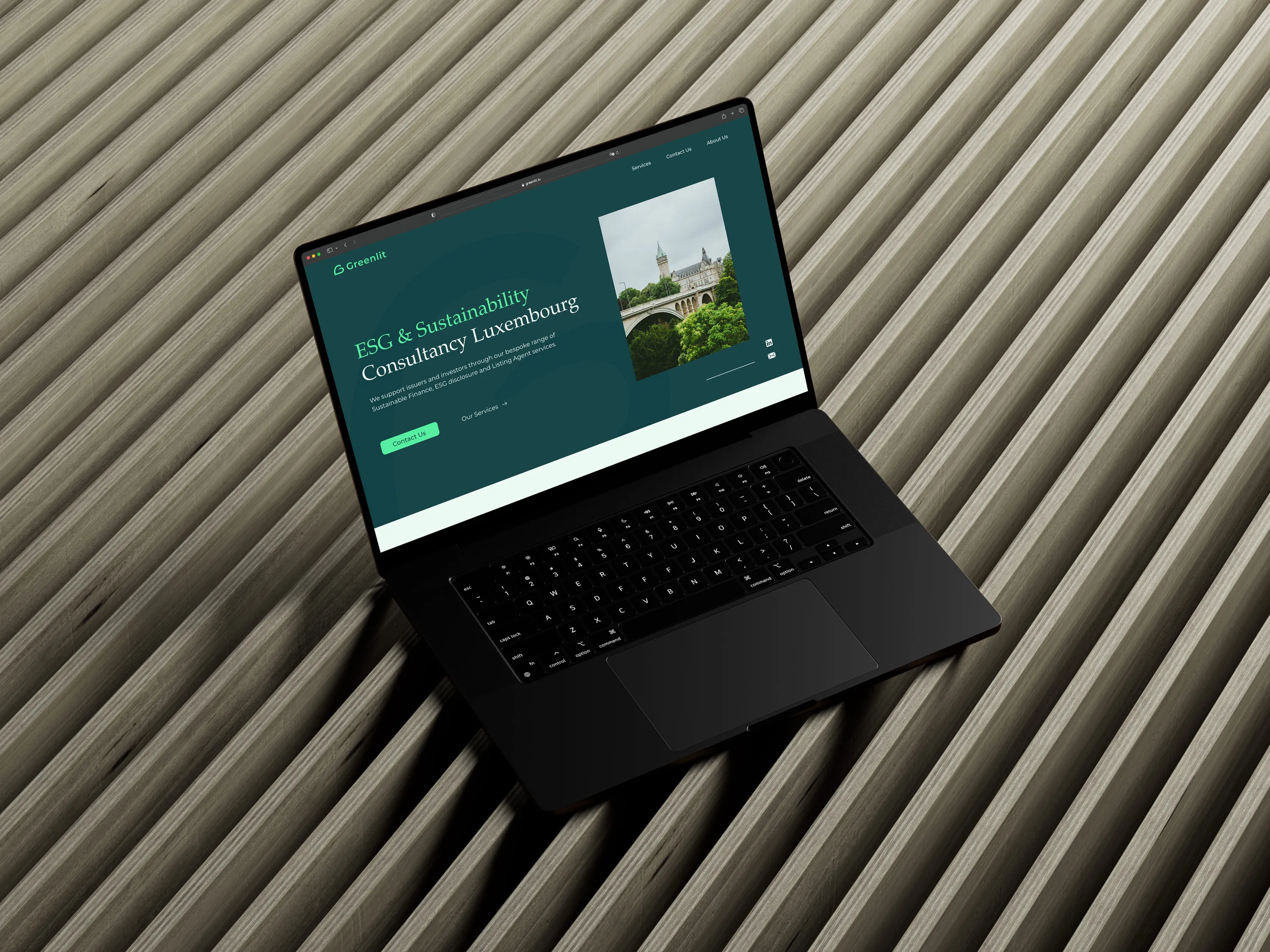 Greenlit website design concept