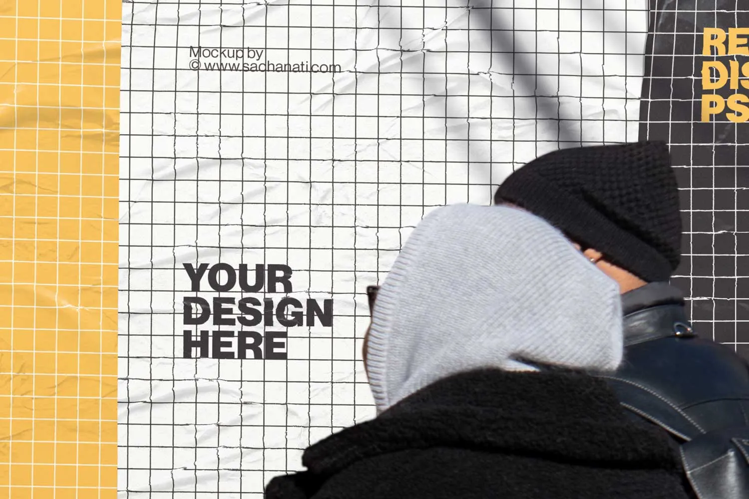 Urban poster wall mockup second design variant